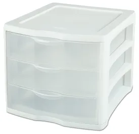3 Drawer Large White