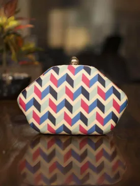 Abstract Techno Pattern Clutch