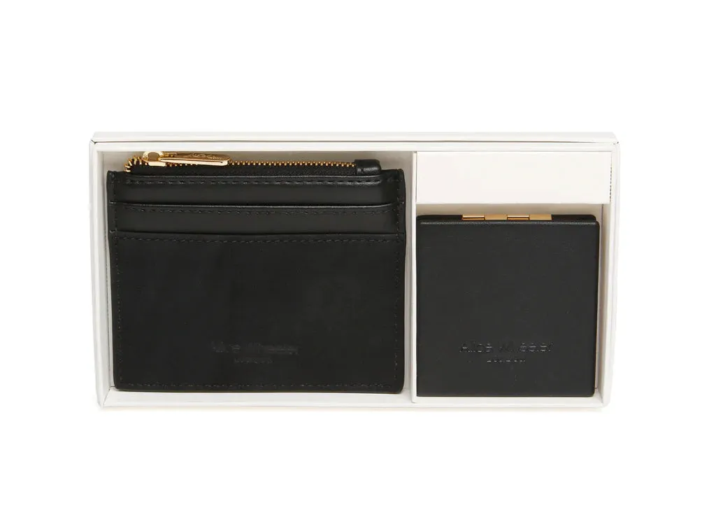 Alice Wheeler Black - verona Coin purse & vienna compact mirror gift set