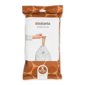 Brabantia 10-12L Perfect Fit Bin Liners Code X 40 Pack
