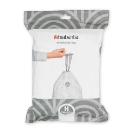 Brabantia 50-60L Perfect Fit Bin Liners Code H 40 Pack