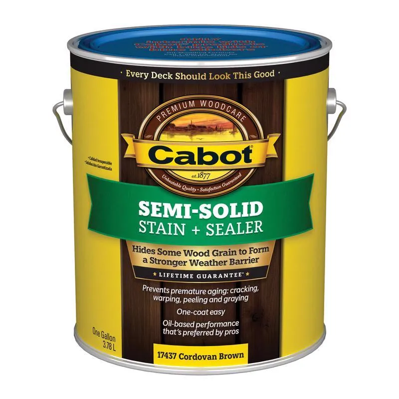 Cabot Semi-Solid Low VOC Semi-Solid Cordovan Brown Oil-Based Deck and Siding Stain 1 gal