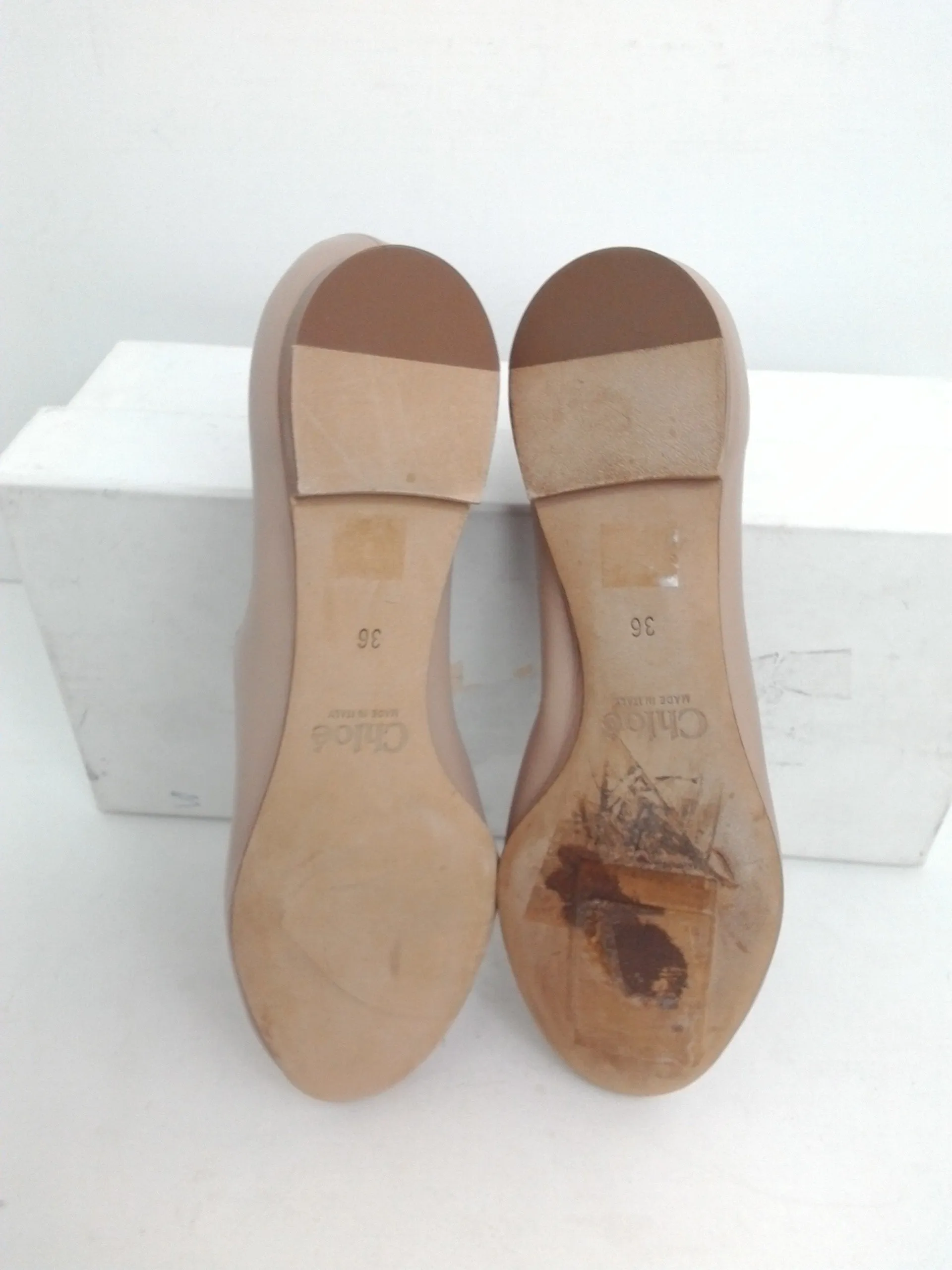 Chloé Women's Ballerinas Pink Tea Leather size 36