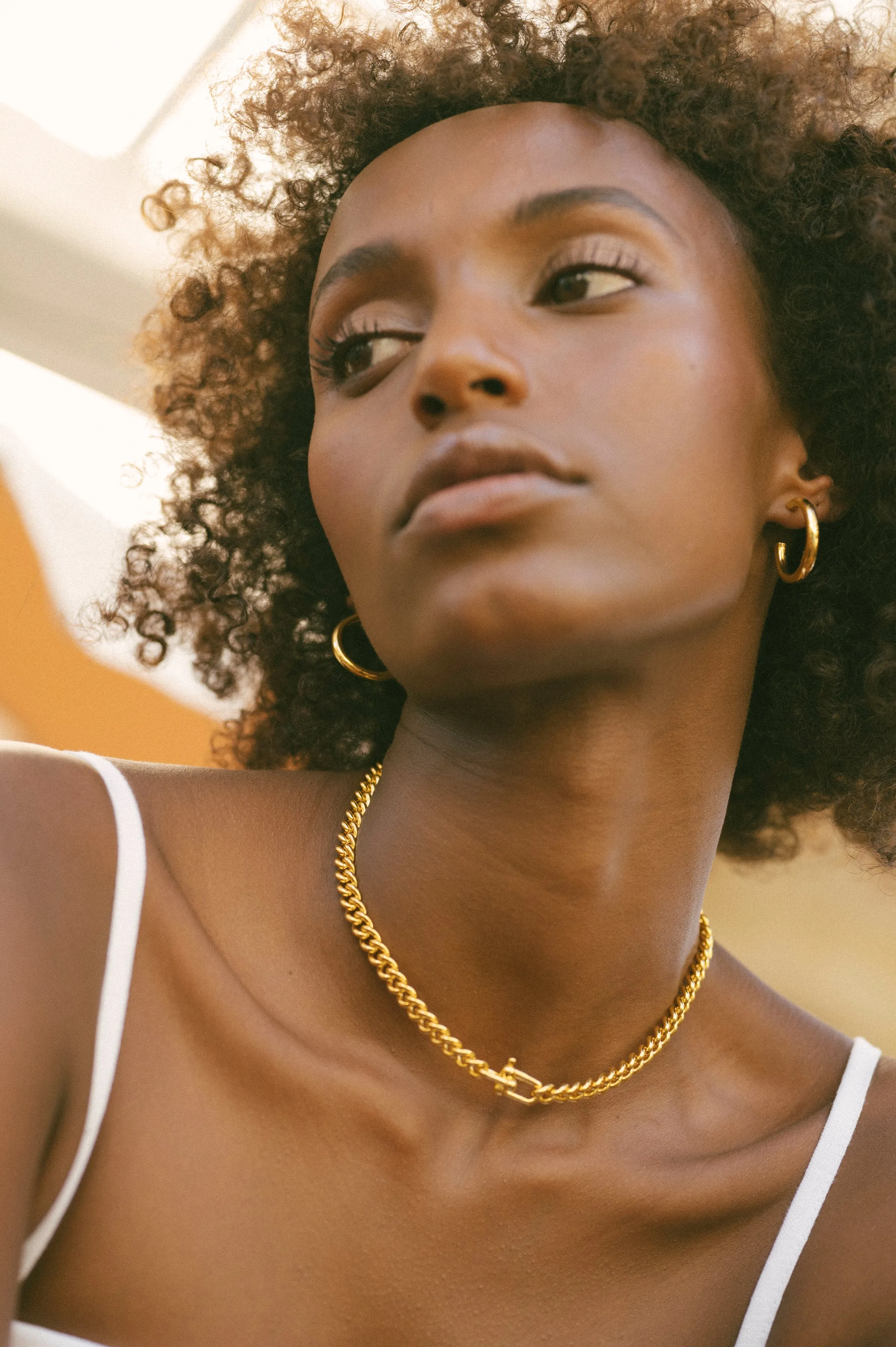 Classic Gold Hoop Earrings, Medium
