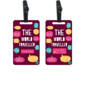 Classy Travel Tag Personalised With Name Set of 2 Ideal for Travel - Traveller