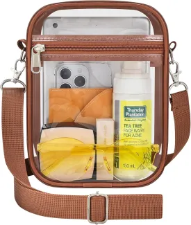 Clear Bag for Stadium Events - Small Purse, Mini Sport Fan Handbag for Concert, Work, Travel