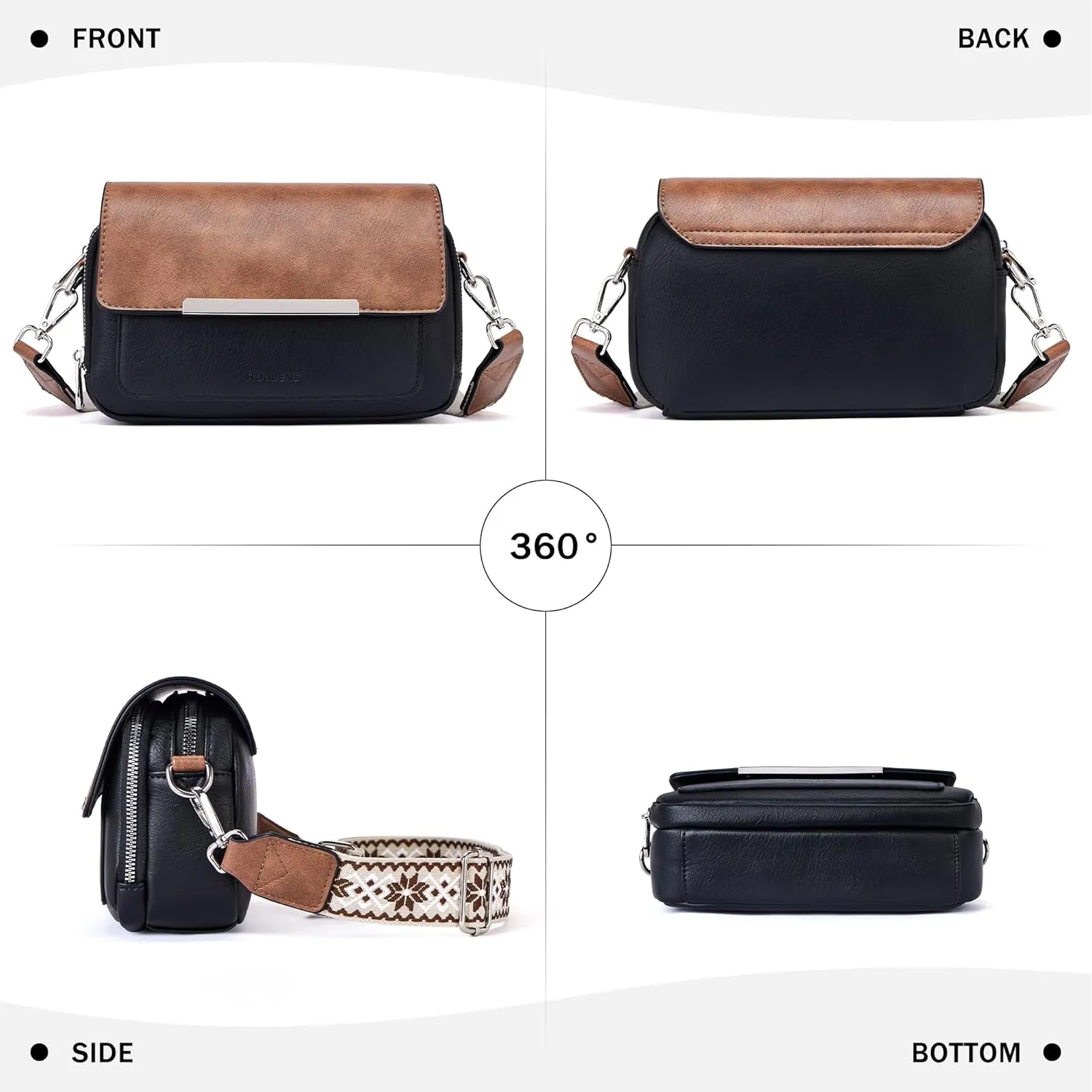 Crossbody Bags for Women Small Crossbody Wallet Purses with Card Slots Leather Shoulder Handbags Travel/Daily Use