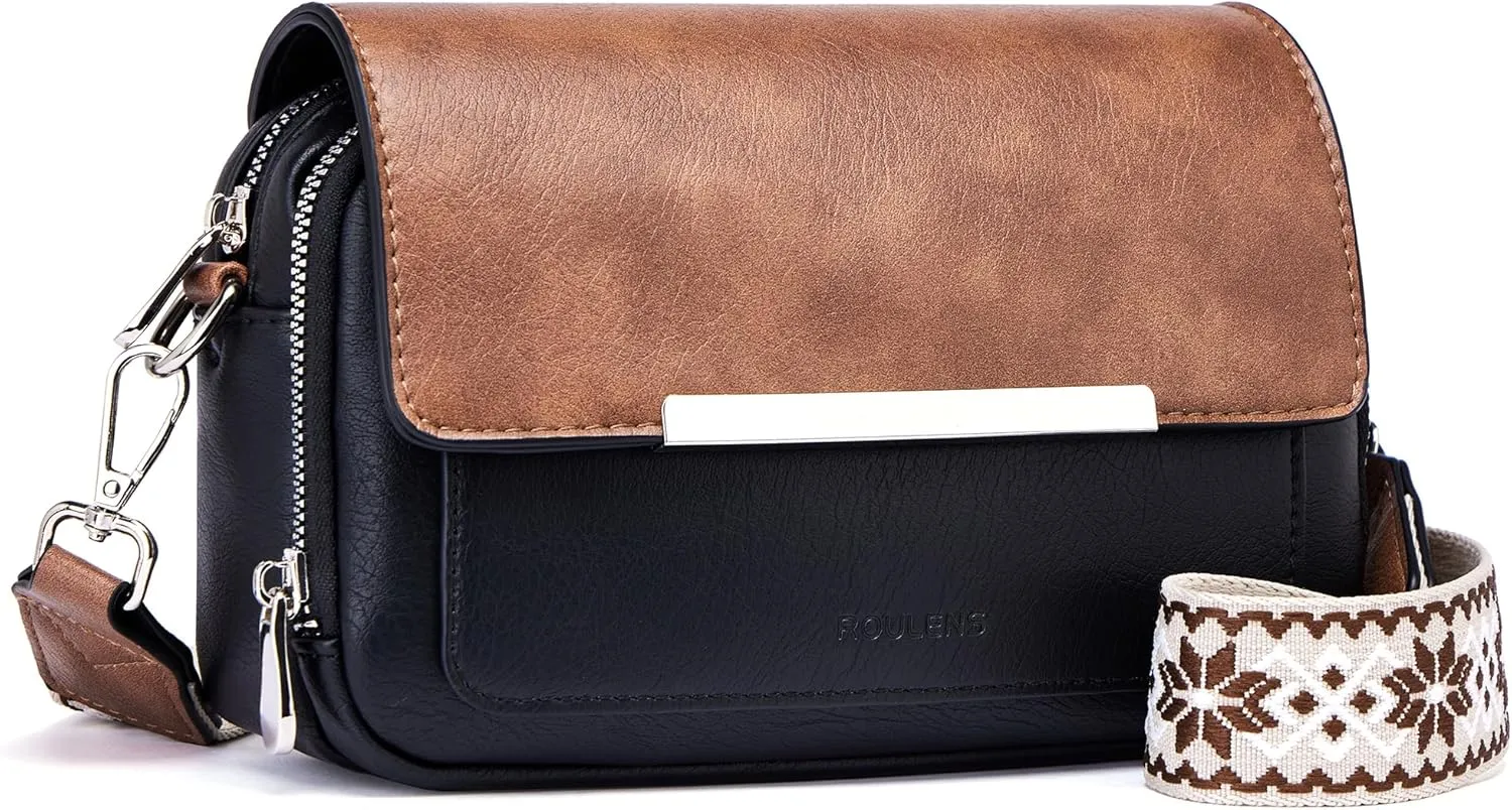 Crossbody Bags for Women Small Crossbody Wallet Purses with Card Slots Leather Shoulder Handbags Travel/Daily Use