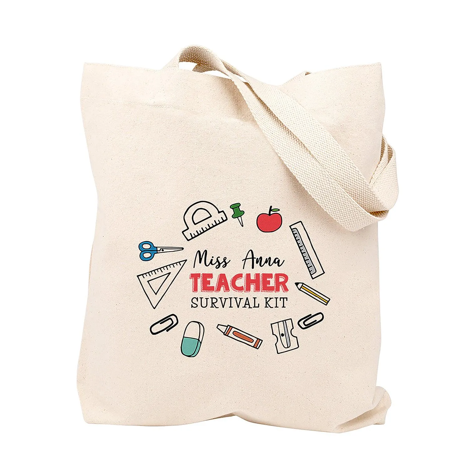 Custom Teacher Appreciation Tote Bags Cute Boho Teacher Tote Bag, Best Teacher Gifts