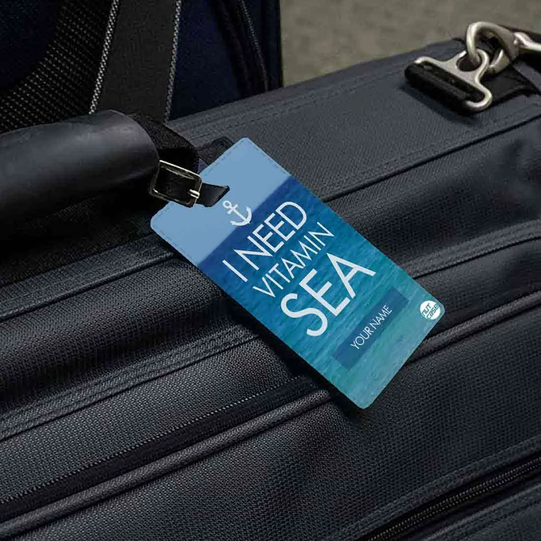 Customized Luggage Tag Identification Name Set of 2 - Sea