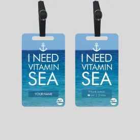 Customized Luggage Tag Identification Name Set of 2 - Sea