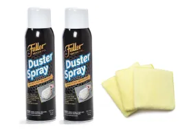 Duster Sprays (x2)   Dust Grabbing Microfiber Cloths