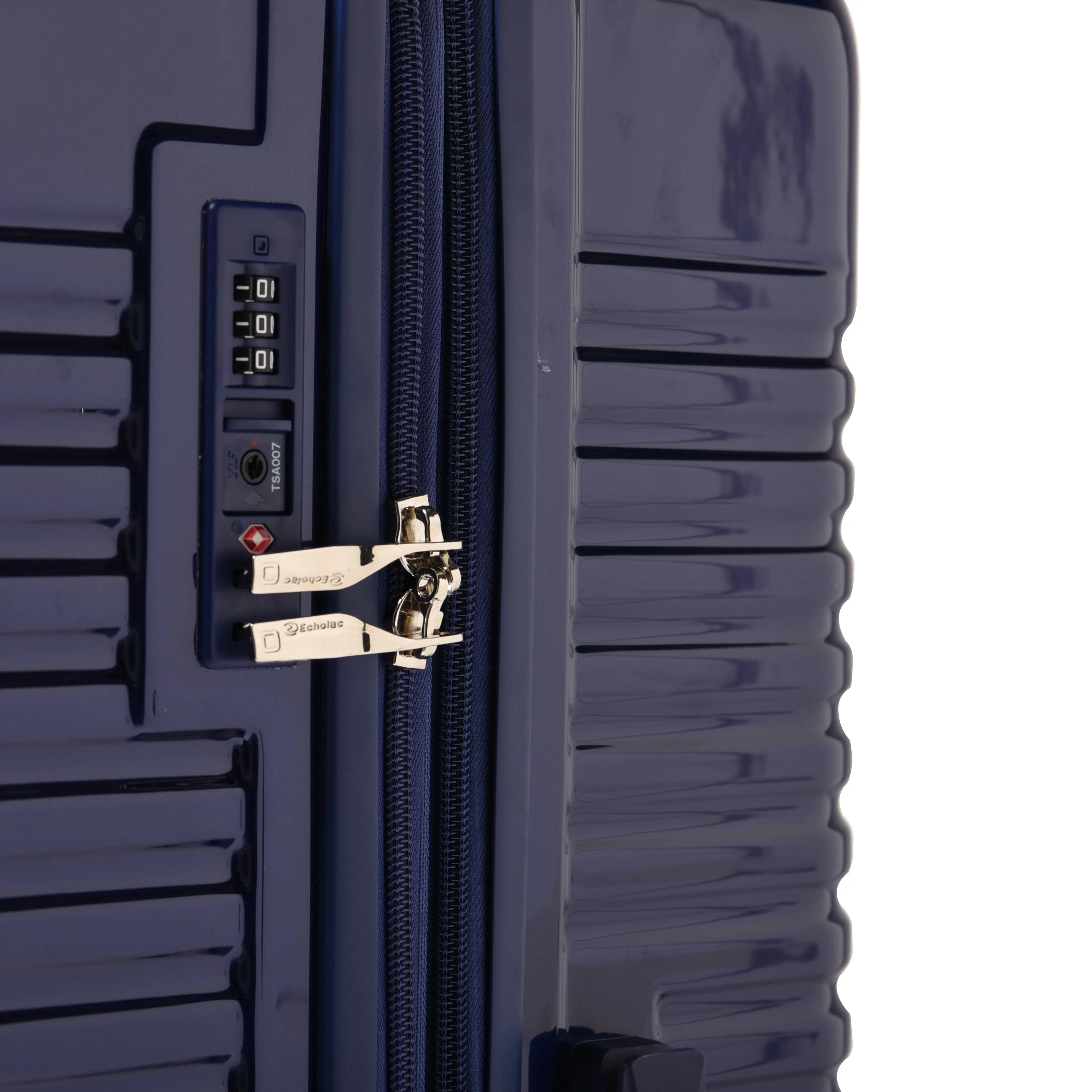 Echolac Extravagant 56cm Hardcase Expandable 4 Double Wheel Cabin Luggage Trolley Blue - CTH0062 -S 20 BLUE 60102