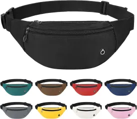 Fanny Pack For Women And Man Crossbody Bag Cross body Bag With Adjustable Strap For Travel Running Hiking Walking Workout Black