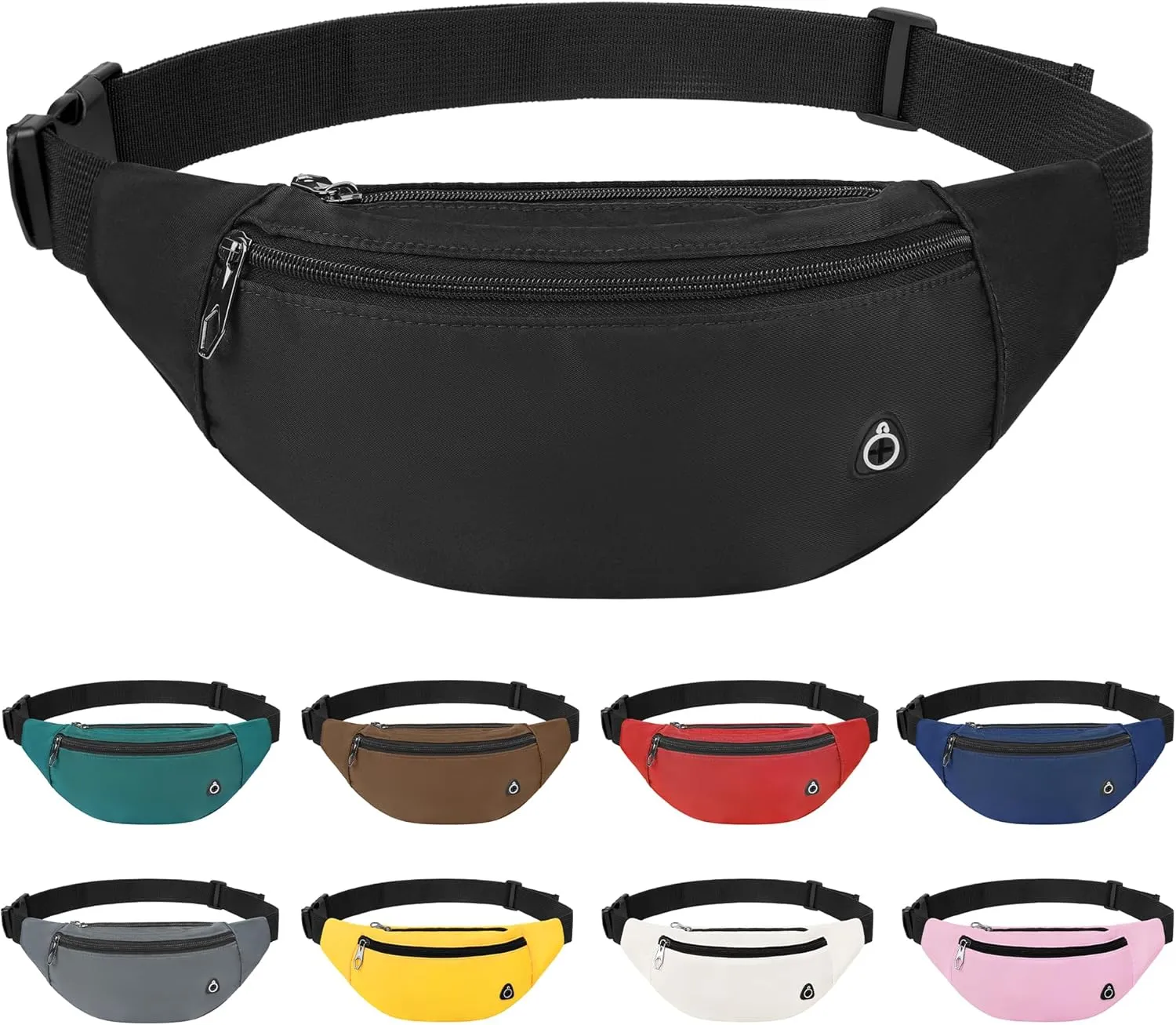 Fanny Pack For Women And Man Crossbody Bag Cross body Bag With Adjustable Strap For Travel Running Hiking Walking Workout Black