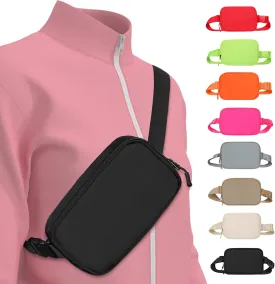 Fanny Packs for Women - Belt Bag for Women - Fanny Pack Crossbody Bags - Black Fanny Pack with Adjustable Strap, Fashion Cross Body Fanny Pack for Running
