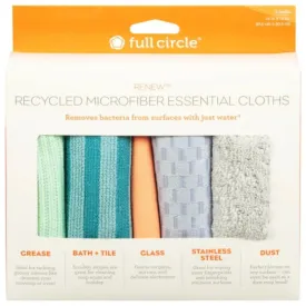 Full Circle Home - Recycled Microfiber Essential Cloth, 5 Piece (Pack of 6)