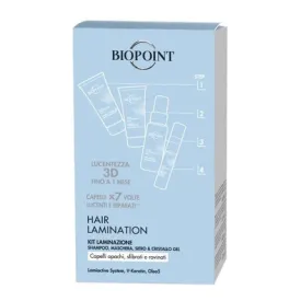 Hair lamination set: 3D shine shampoo 20 ml   restoring mask 20 ml   laminating serum 20 ml   Crystal sublimating gel 8 ml , Biopoint