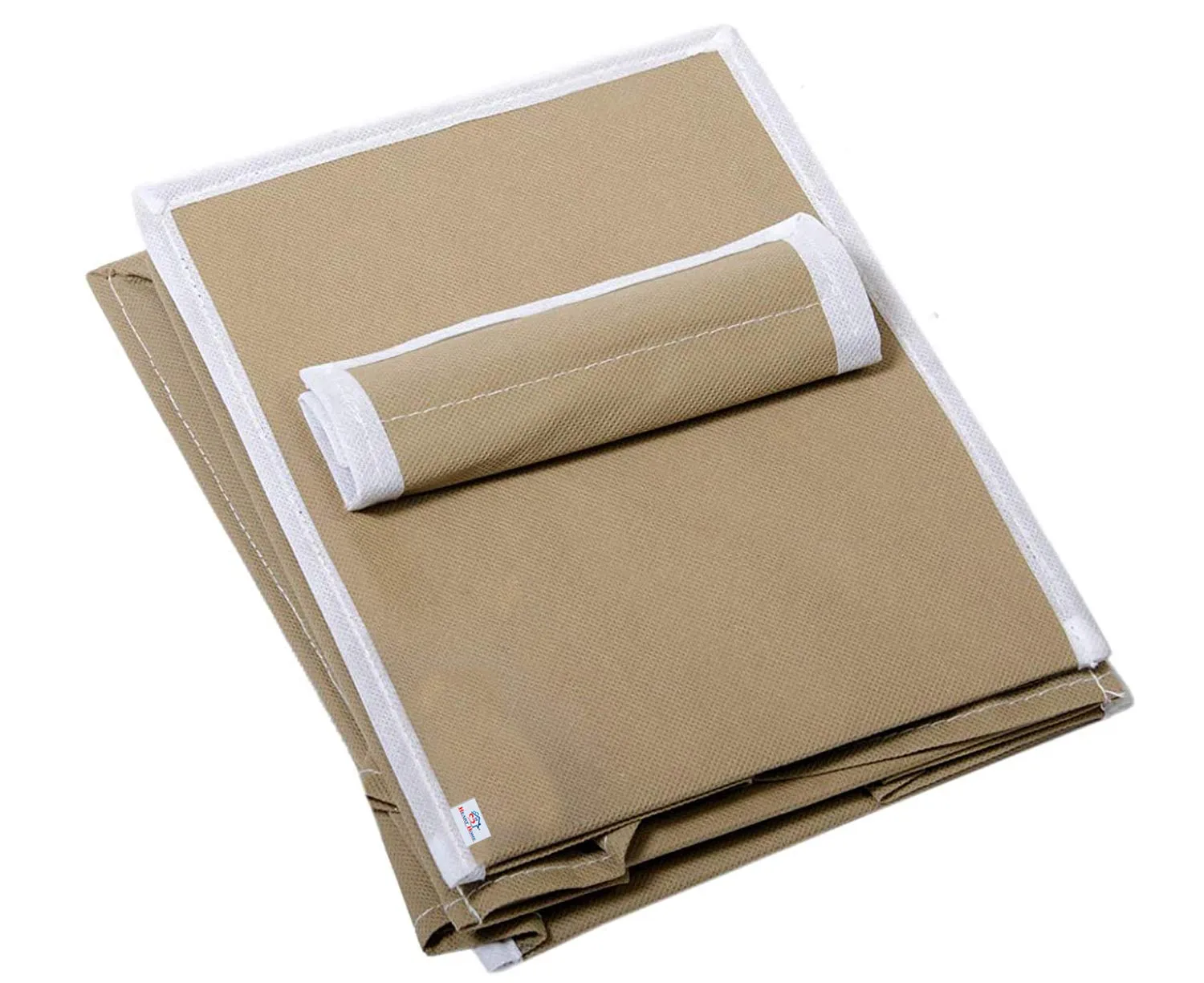 Heart Home Non Woven Hanging 4 Shelves Foldable Wardrobe/Closet Cloth Organizer (Grey & Brown)-Pack of 2-HHEART15332