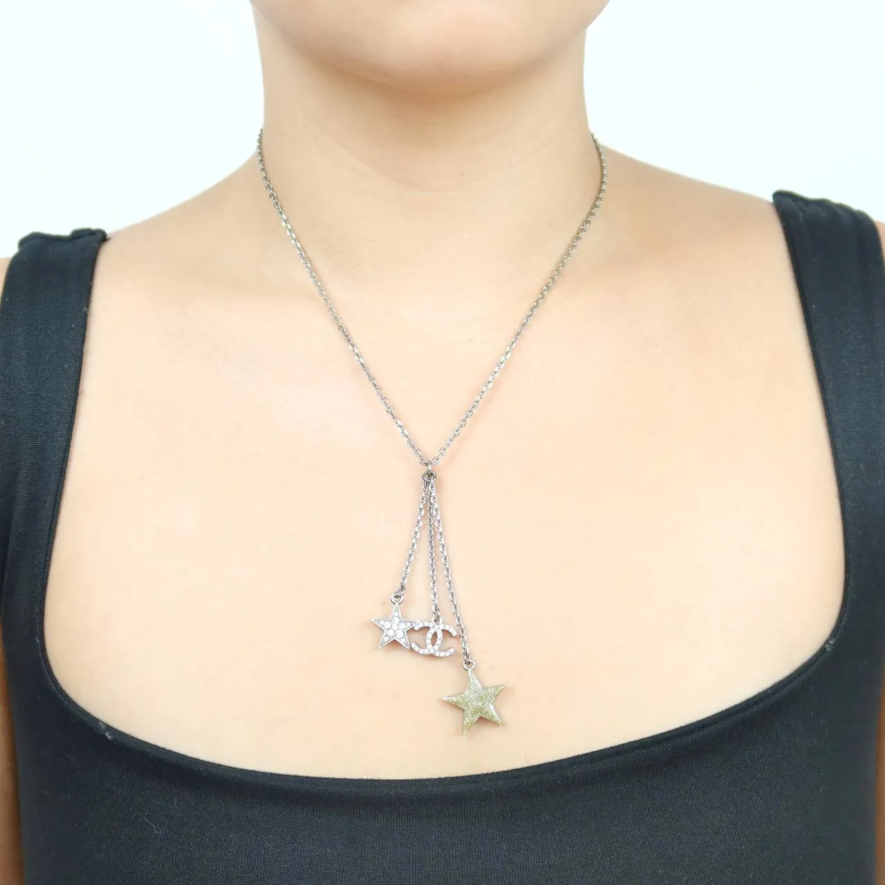 Interlocking CC & Star Necklace
