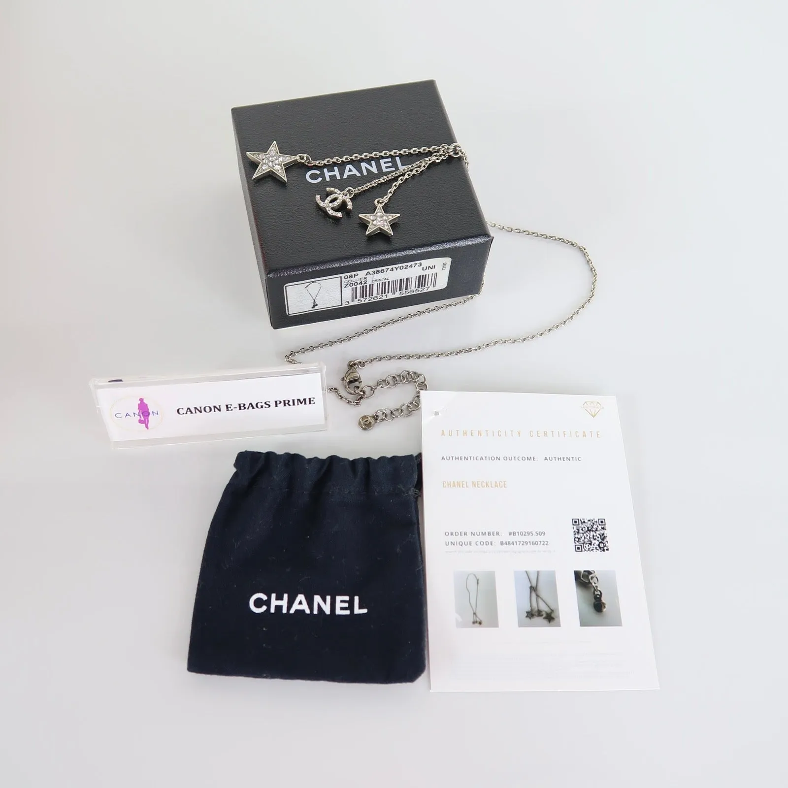 Interlocking CC & Star Necklace