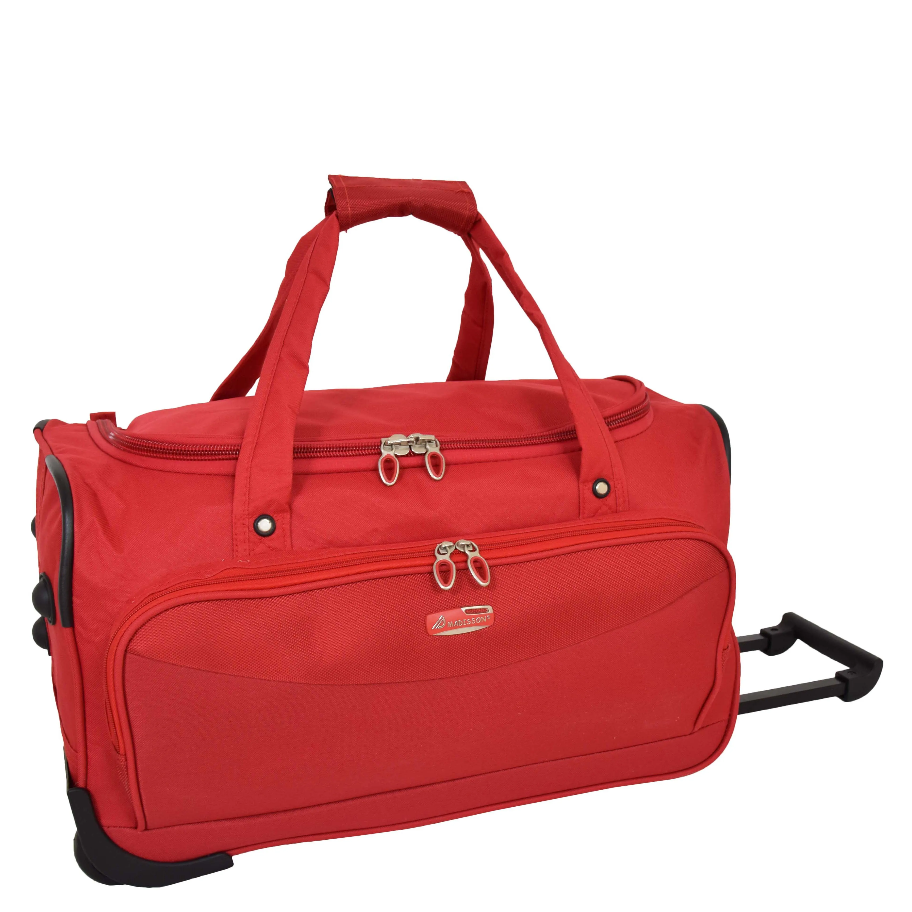 Lightweight Mid Size Holdall with Wheels HL452 Red