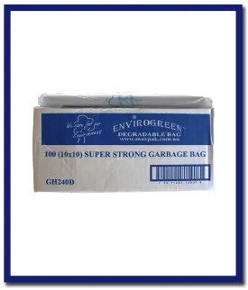 MaxValu Degradable Bin Liners 240 Litres  - (10 Packs x 10 Bags) Per Box