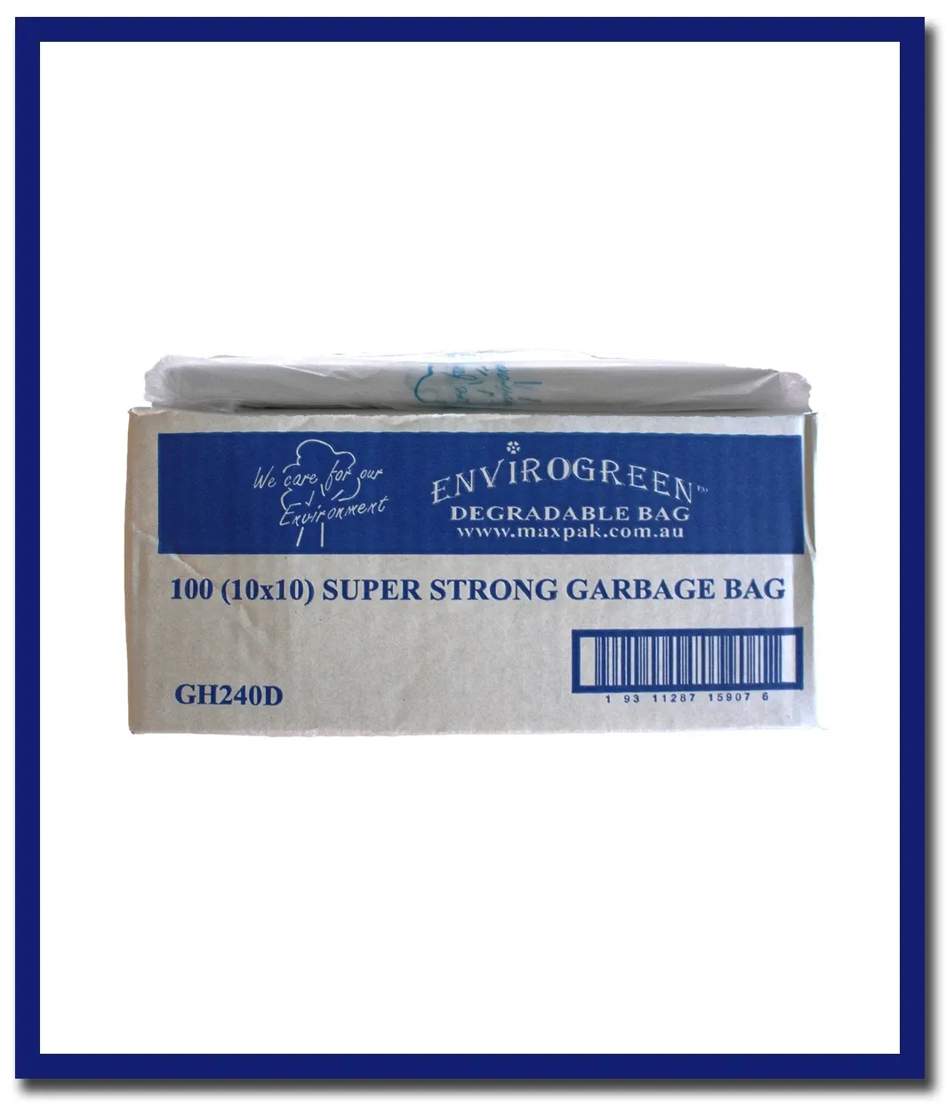 MaxValu Degradable Bin Liners 240 Litres  - (10 Packs x 10 Bags) Per Box