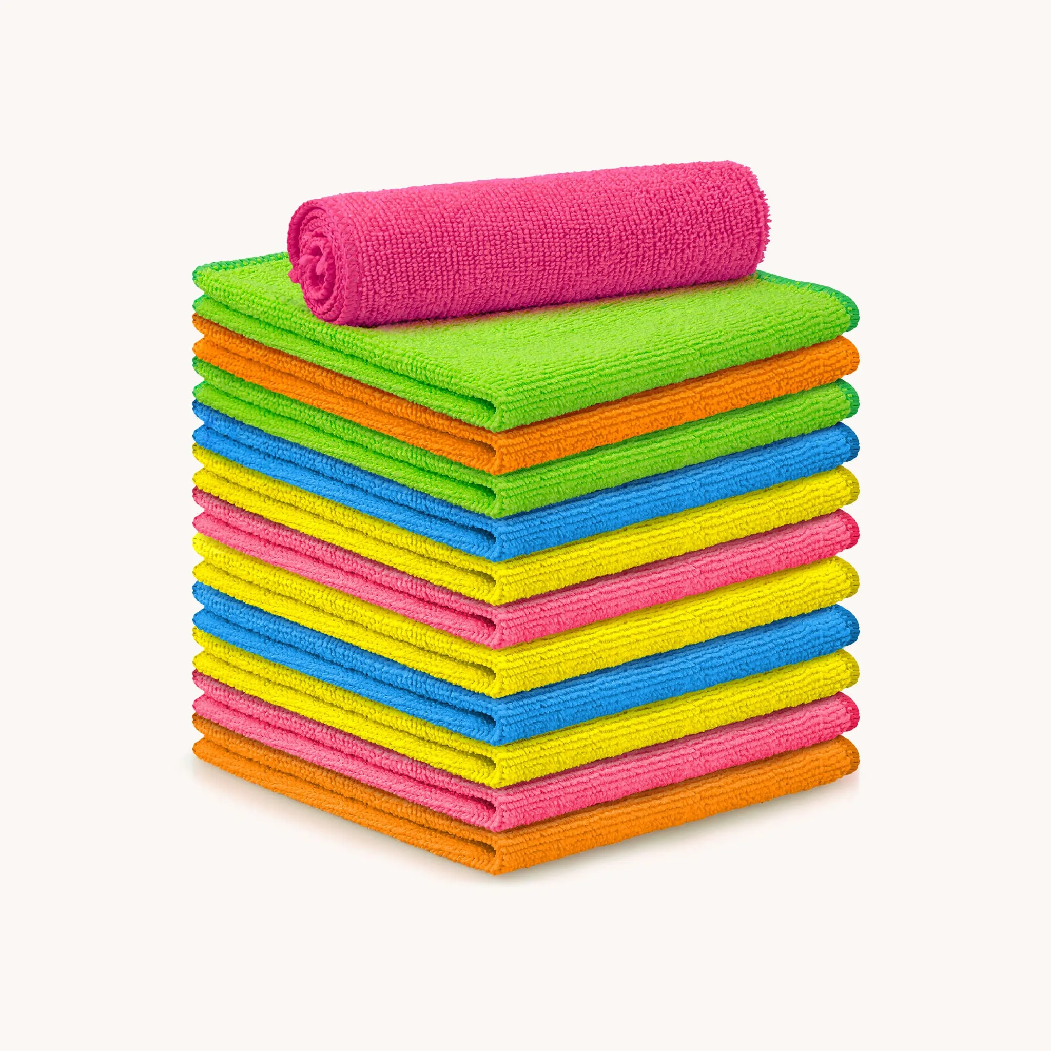 Microfiber Cleaning Cloths - 12 Pack of Highly Absorbent, Soft Microfiber Cloths