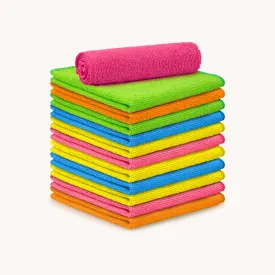 Microfiber Cleaning Cloths - 12 Pack of Highly Absorbent, Soft Microfiber Cloths