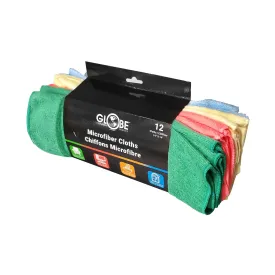 Microfiber Cloths - Globe 14" x 14" 240 Gsm, Assorted, 3199