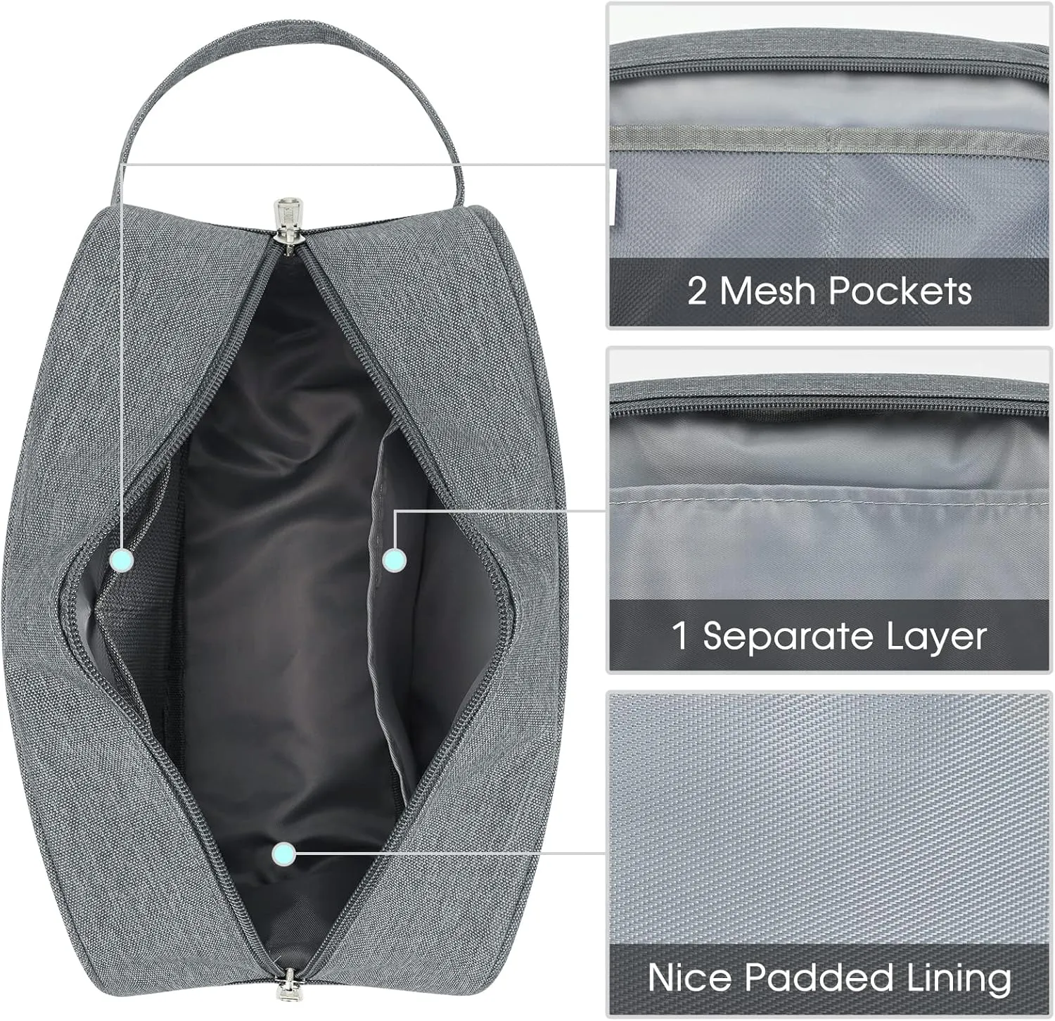 Narwey Travel Toiletry Bag for Women Traveling Dopp Kit Men Travel Bag for Toiletries Cosmetic Bag Makeup Bag Medicine Bag for Traveling