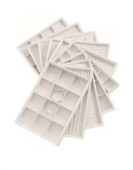 Nude Velvet Jewelry Organizer (Set of 7)