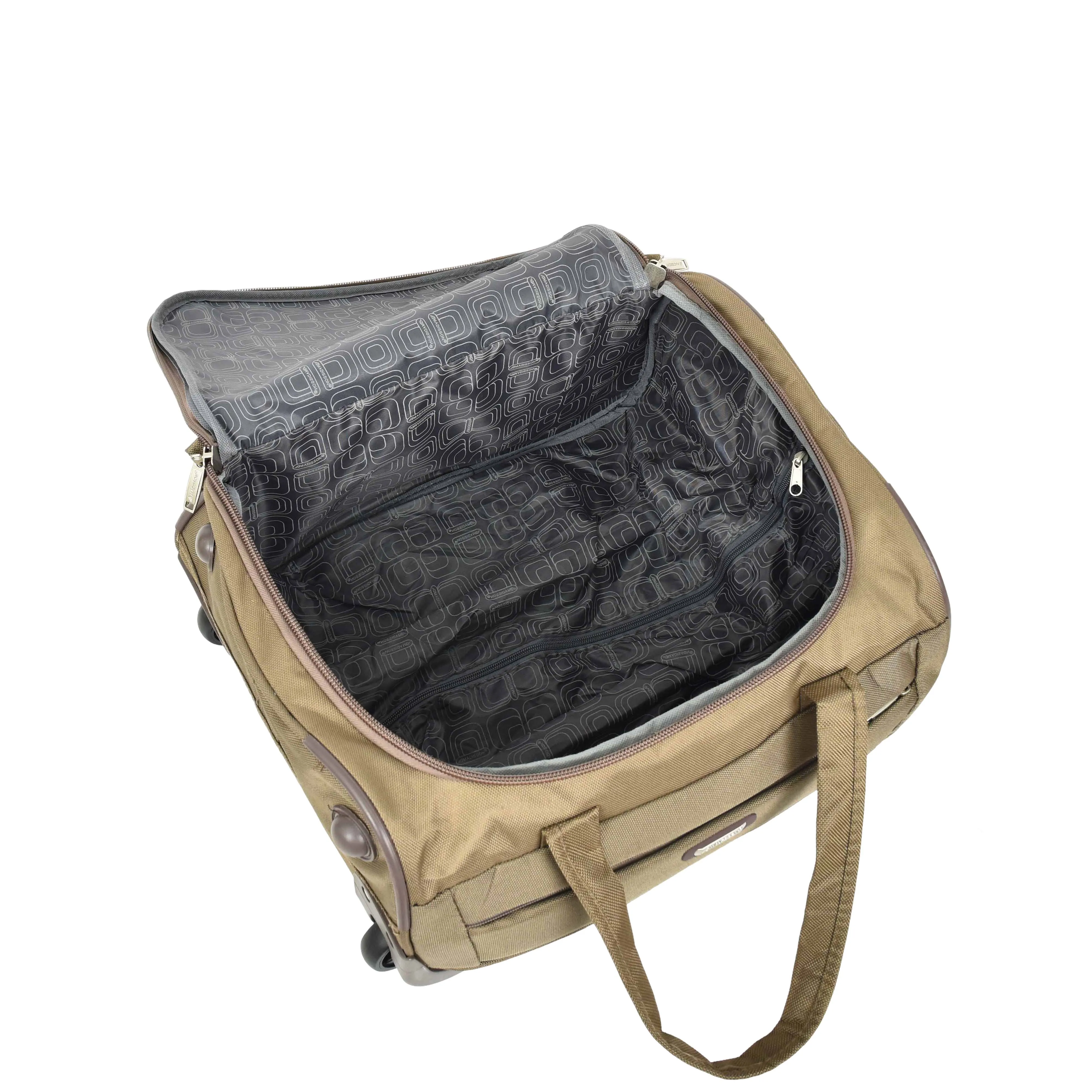 Overnight Wheeled Holdall Travel Bag A405 Beige