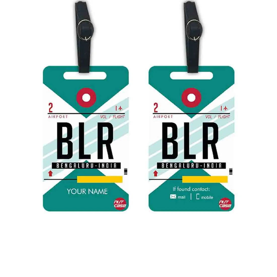 Personalised Bag Tag Ideal for Travel Set of 2 - Add Name