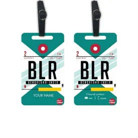 Personalised Bag Tag Ideal for Travel Set of 2 - Add Name
