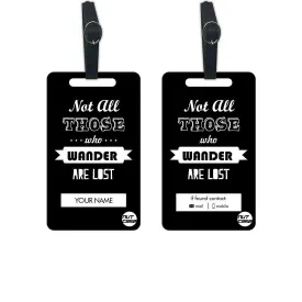 Personalised Luggage Labels Identifier Name Tag Set of 2 - Not All