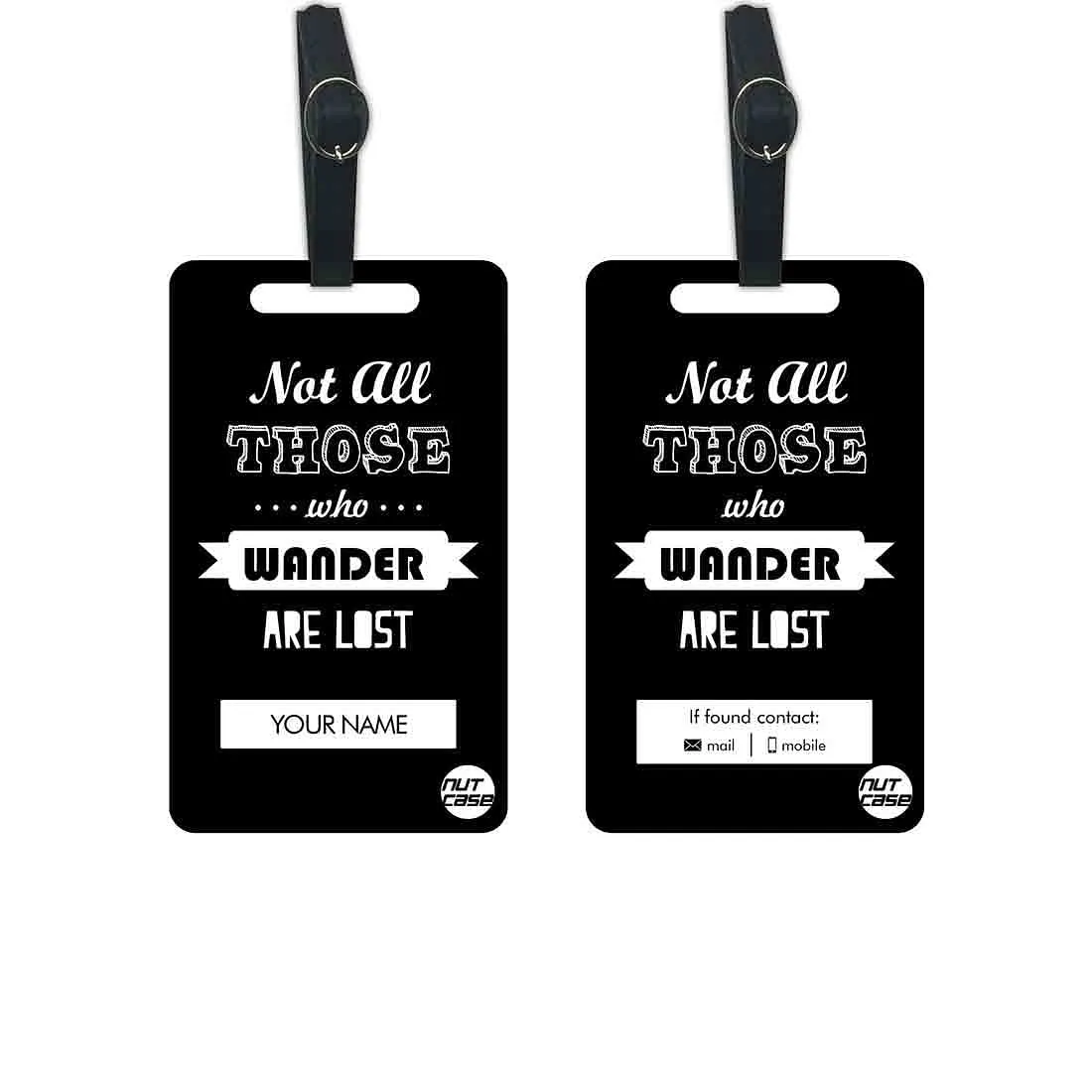Personalised Luggage Labels Identifier Name Tag Set of 2 - Not All