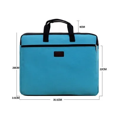 Portable Document Bag Canvas A4 Office Bag Men Women Handbag Multi-layer Information Bag Briefcase Meeting Bags File Holder