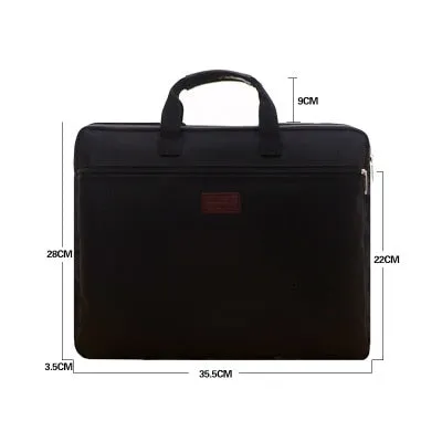 Portable Document Bag Canvas A4 Office Bag Men Women Handbag Multi-layer Information Bag Briefcase Meeting Bags File Holder