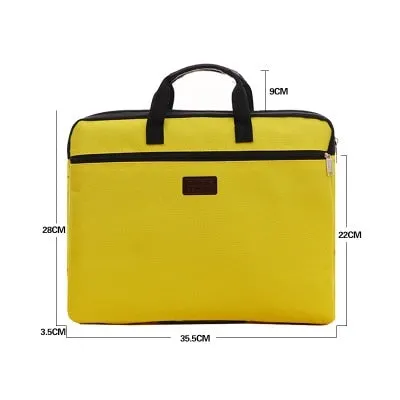 Portable Document Bag Canvas A4 Office Bag Men Women Handbag Multi-layer Information Bag Briefcase Meeting Bags File Holder