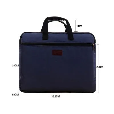 Portable Document Bag Canvas A4 Office Bag Men Women Handbag Multi-layer Information Bag Briefcase Meeting Bags File Holder