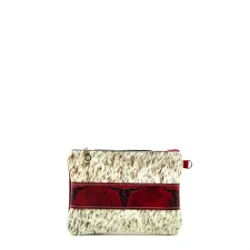 Purse Organizer - Speckled Longhorn w/ Burgundy Skulls