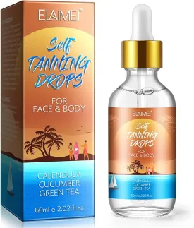 Self Tanning Drops - Face Self Tanner Drops Medium Color - Bronzer Drops - Self Tanner for Face - Self Tanner Face Tanner - Face Tanning Drops to Add to Moisturizer - Face Tan Drops - Bronzing Drops