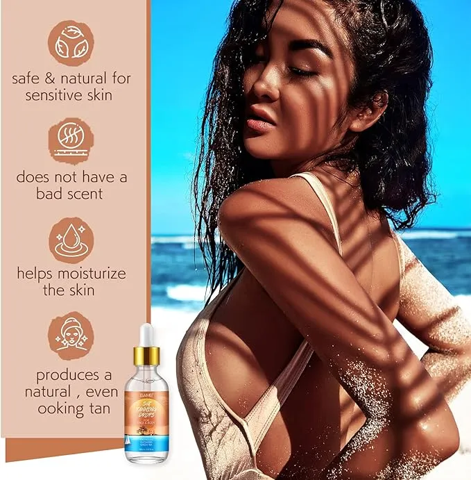 Self Tanning Drops - Face Self Tanner Drops Medium Color - Bronzer Drops - Self Tanner for Face - Self Tanner Face Tanner - Face Tanning Drops to Add to Moisturizer - Face Tan Drops - Bronzing Drops
