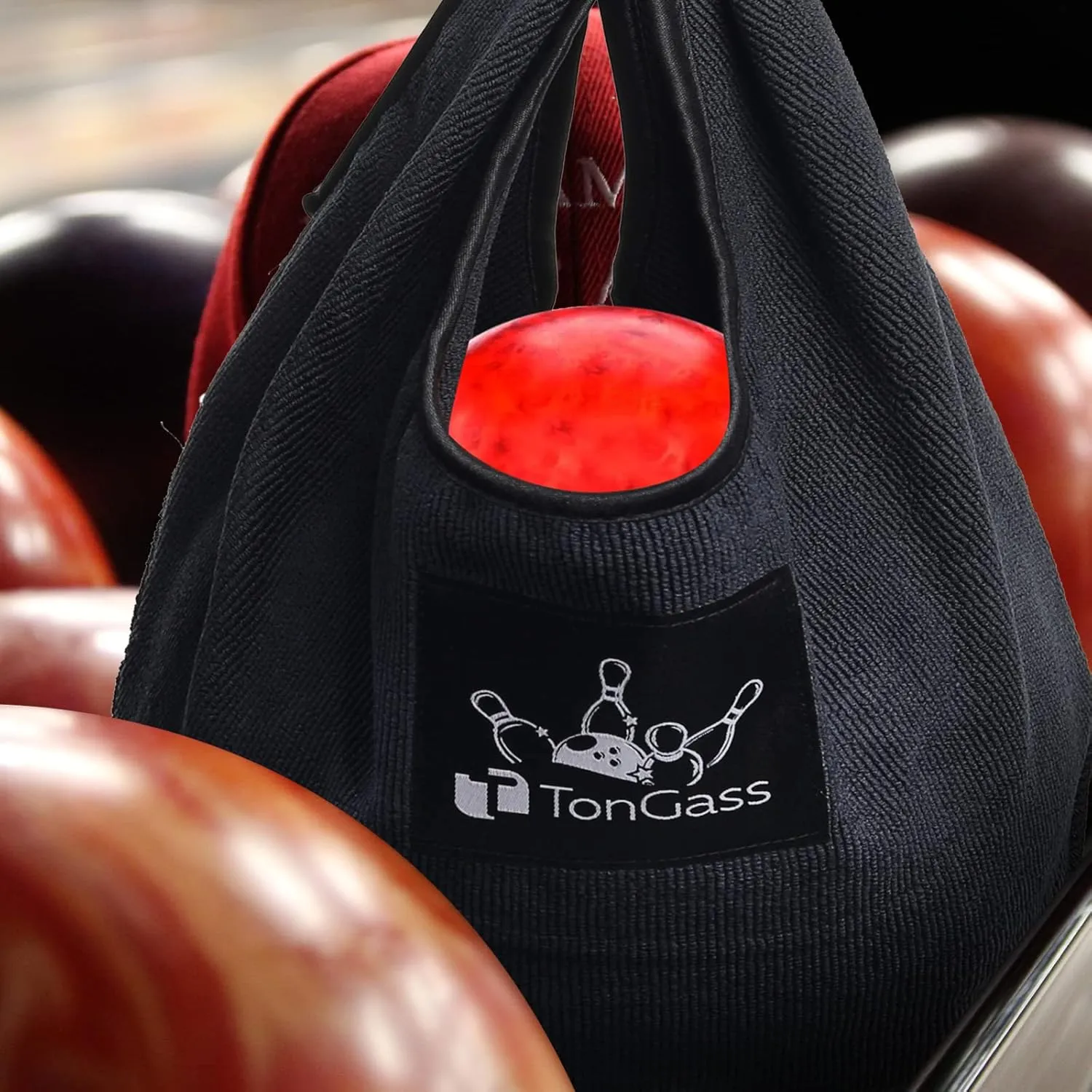 TonGass (3-Pack Giant Microfiber Bowling Ball Seesaw Towel, Machine Washable Microfiber Bowling Ball Shammy See-Saw Towel, Ultra Absorbent, Cleans, Polishes and Protects Balls