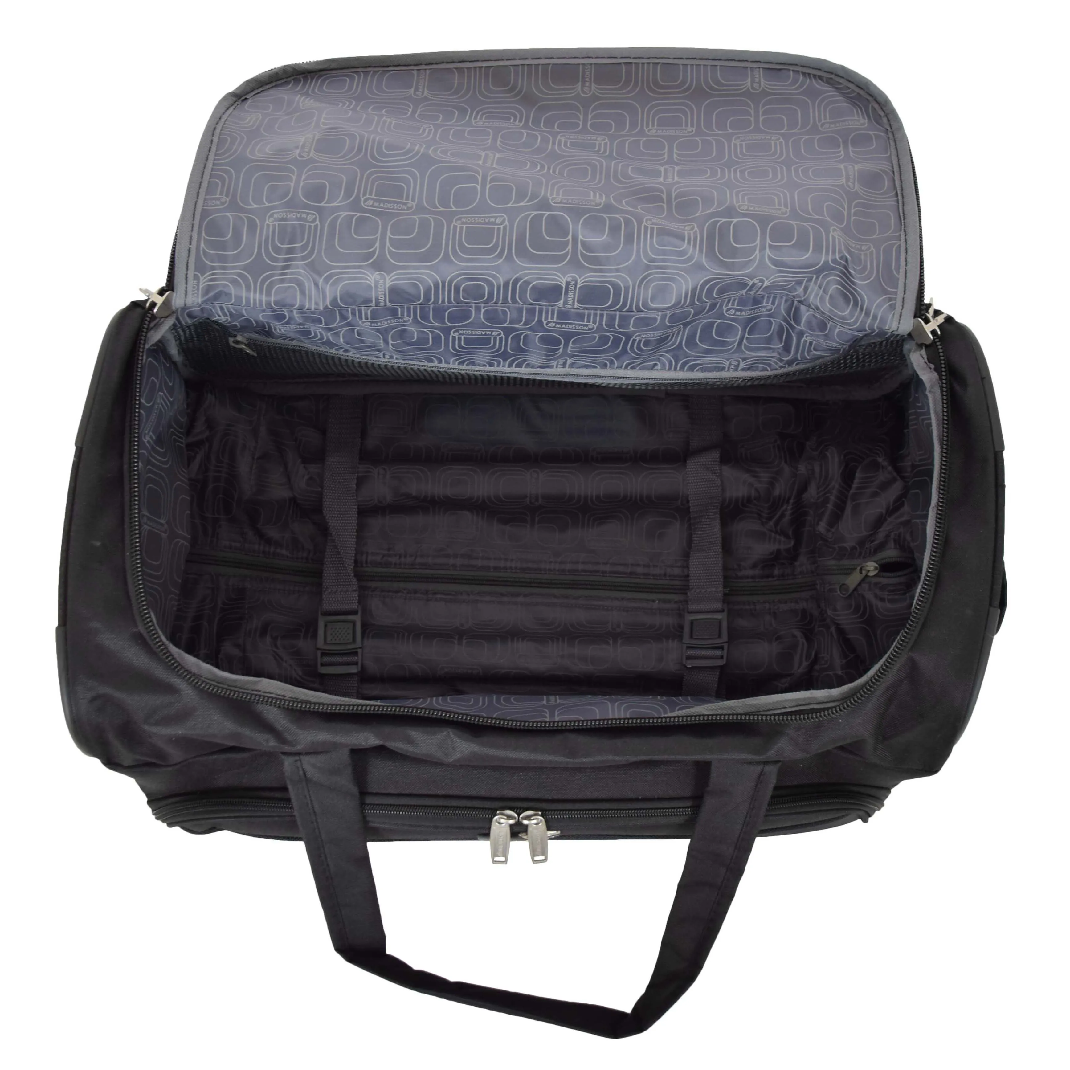 Travel Duffle Bag 28" Lightweight Wheeled Holdall Weekend Bag Marco Black