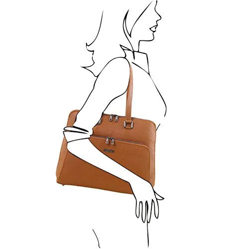 Tuscany Leather Lucca Tl Smart Business Bag In Soft Leather For Women Cognac Leather Briefcases