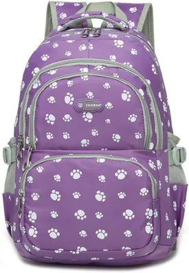 VIDOSCLA Dog Paw Girls Backpack Primary Book Bag School Bag for Boys